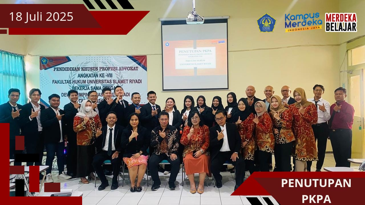 Penutupan PKPA Angkatan XIII Fakultas Hukum Universitas Slamet Riyadi
