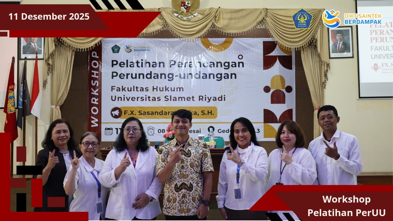 Workshop Pelatihan Perancangan Perundang-Undangan Fakultas Hukum