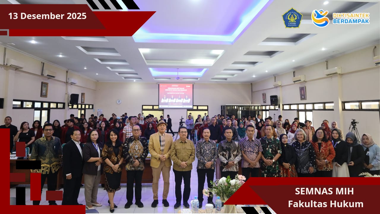 Seminar Nasional “Perampasan Aset dalam Perspektif Hukum dan Keadilan” Magister Ilmu Hukum UNISRI