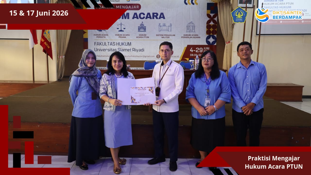 Praktisi Mengajar Fakultas Hukum Mekanisme Beracara di PTUN serta Transformasi Digital Peradilan TUN melalui Sistem E-Court