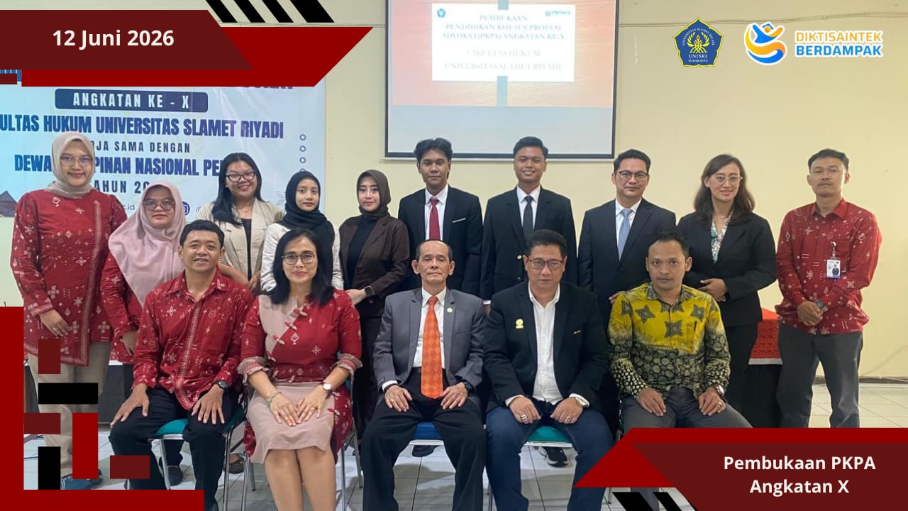 Pembukaan PKPA X Fakultas Hukum UNSRI bekerja sama dengan PERADI